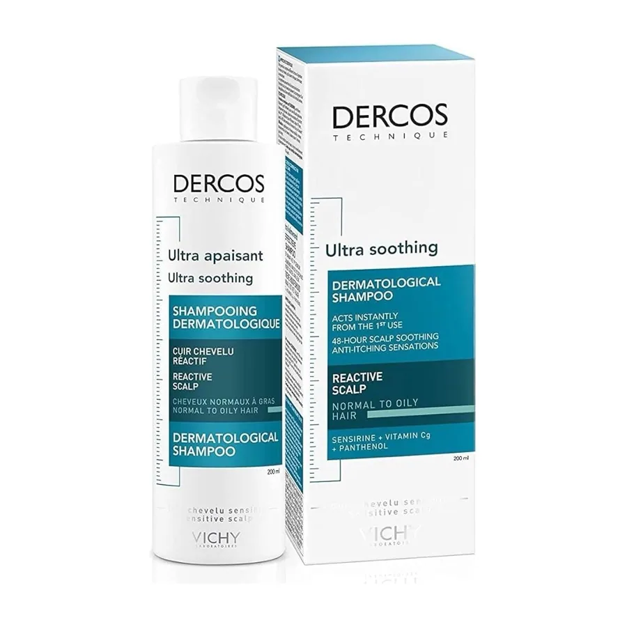 Vichy Dercos Ultra Soothing Dermatological Shampoo for Normal to Oily Hair 200ml