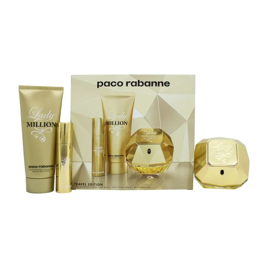 Paco Rabanne Lady Million Eau de Parfum Spray 50ml + Eau de Parfum Spray 10ml Christmas Gift Set