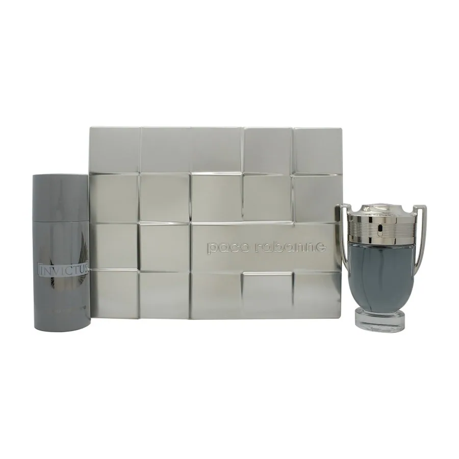 Paco Rabanne Invictus Eau de Toilette Spray 100ml + Deodorant Spray 150ml Christmas Gift Set
