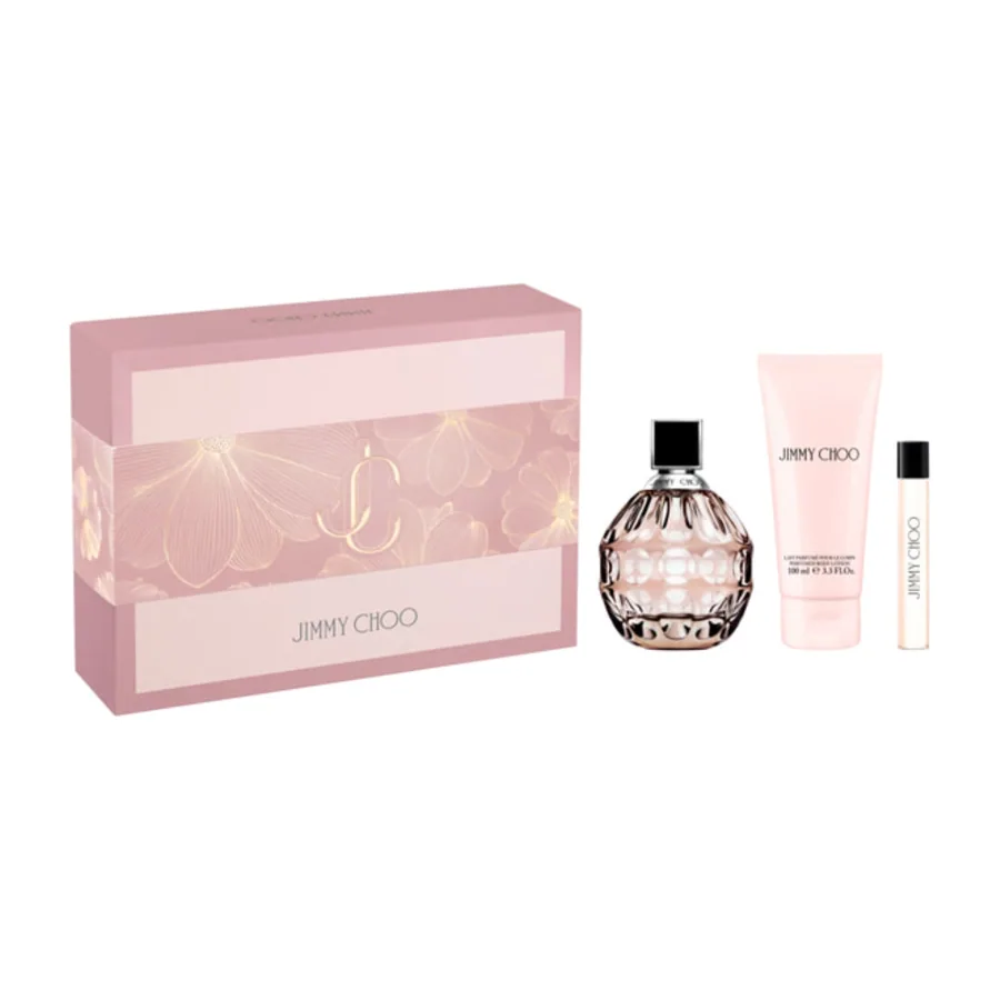 Jimmy Choo Eau de Parfum Spray – 100ml + Body Lotion – 100ml + Eau de Parfum 7.5ml