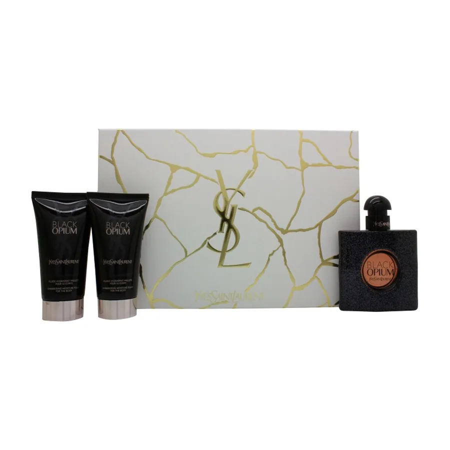 Yves Saint Laurent Black Opium Eau de Parfum Spray 50ml + Body Lotion 50ml Tr