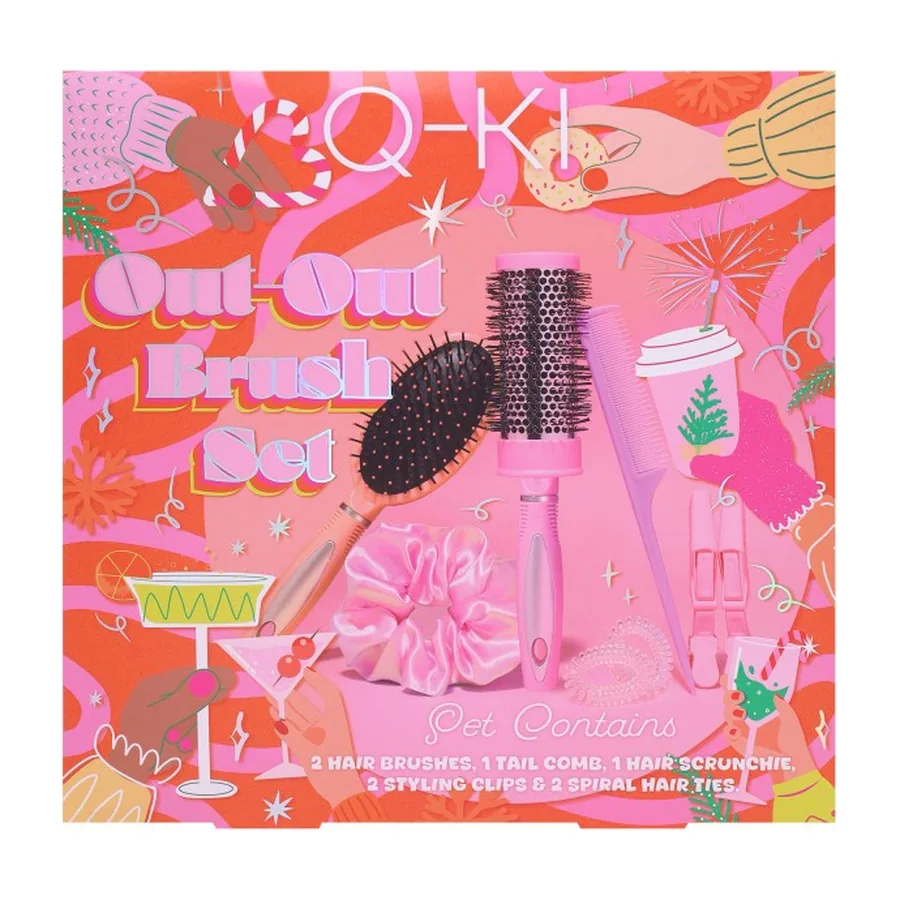 Q-KI Hair Brush Set 8 Pieces