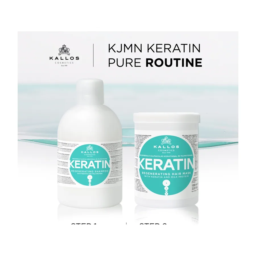 Kallos KJMN Keratin Shampoo with Keratin and Milk Protein 1000ml