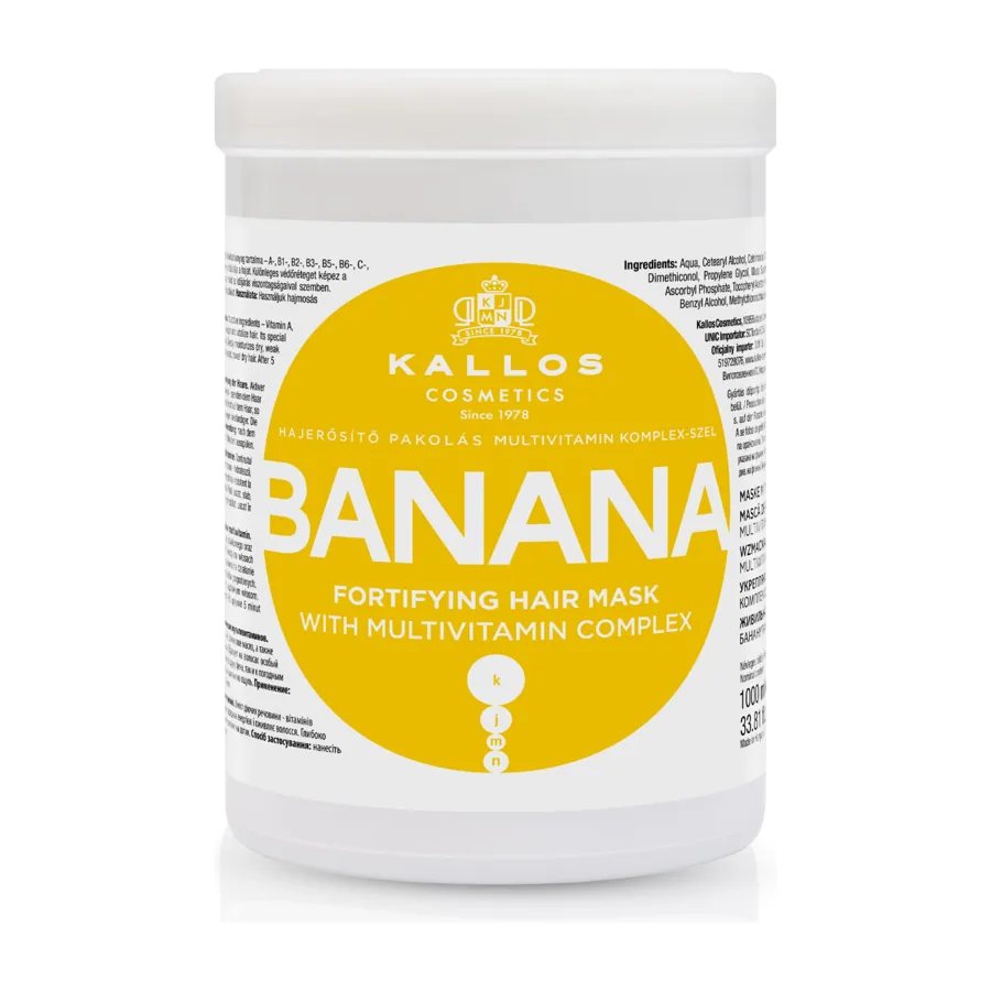 Kallos KJMN Banana Fortifying Hair Mask 1000ml