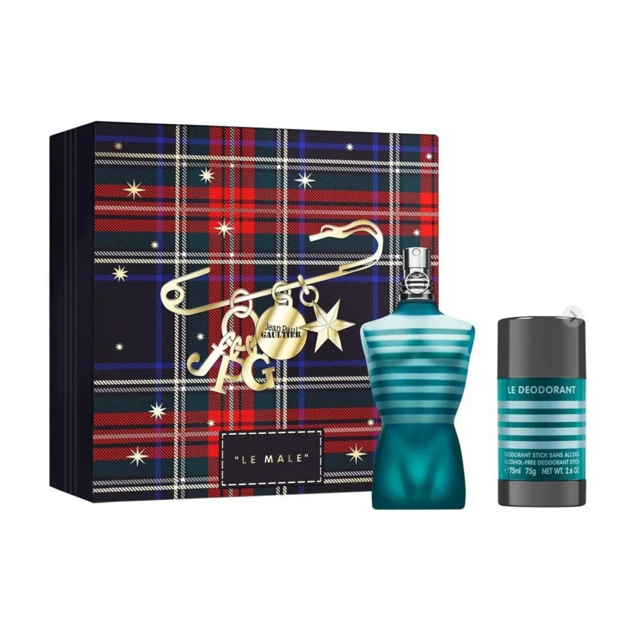 Jean Paul Gaultier le Male Eau de Toilette Spray 75ml + Deodorant Stick 75ml Christmas Gift Set