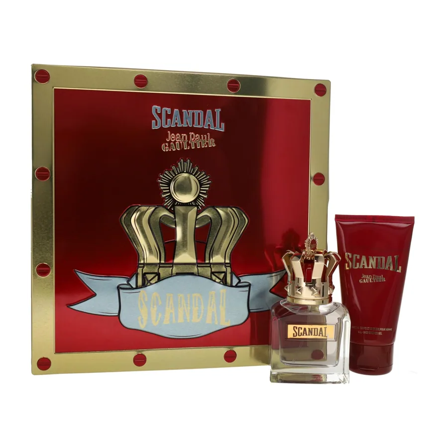 Jean Paul Gaultier Scandal Pour Homme Eau de Toilette Spray 50ml + Shower Gel 75ml Christmas Gift Set
