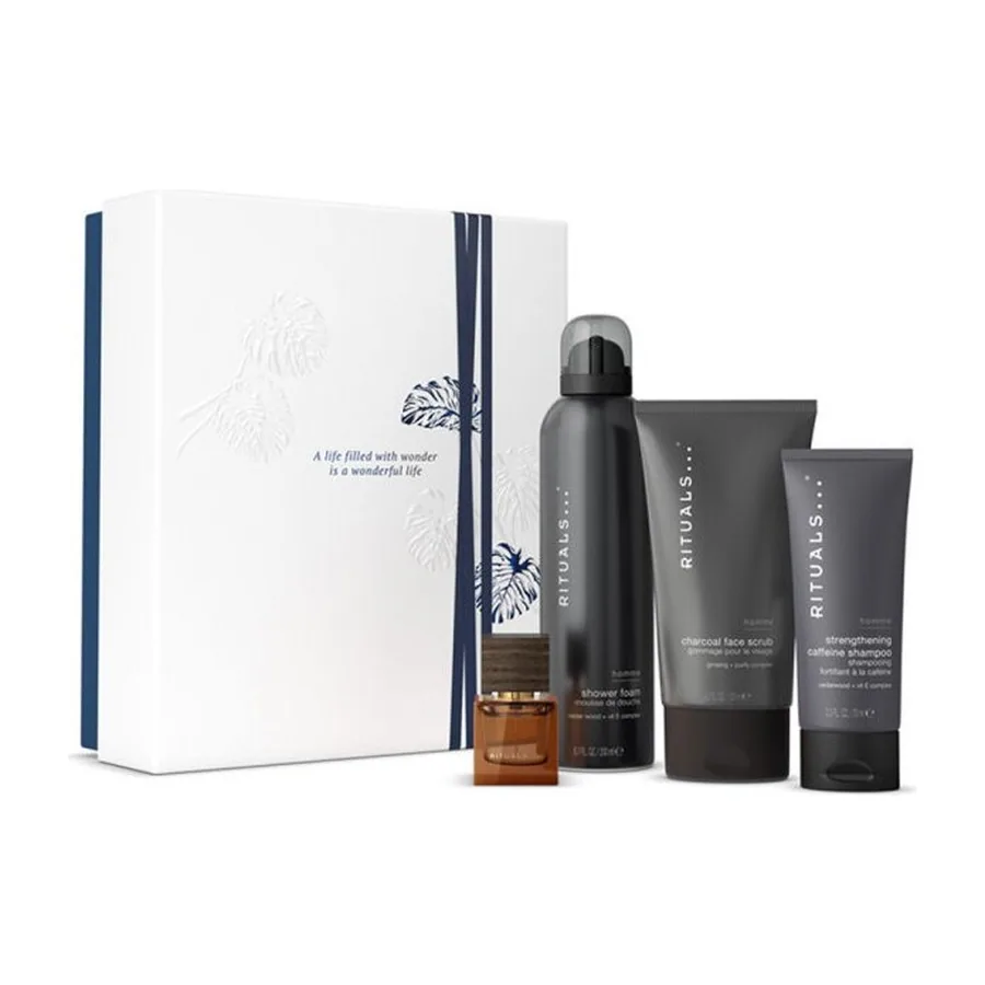RITUALS Homme Scrub 125g+shampoo 70ml + Eau de Parfum 15ml + Shower Gel 200ml