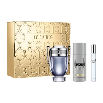 Rabanne Invictus Eau de Toilette 100ml, Deodorant Spray 150ml, Eau de Toilette 10ml