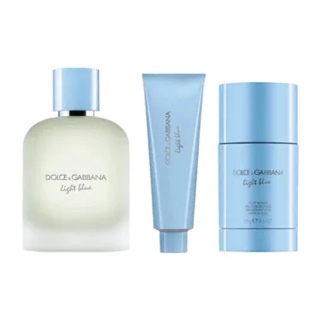 Dolce & Gabbana Light Blue Pour Homme Eau de Toilette 100ml + Eau de Toilette 10ml + Shower Gel 50ml